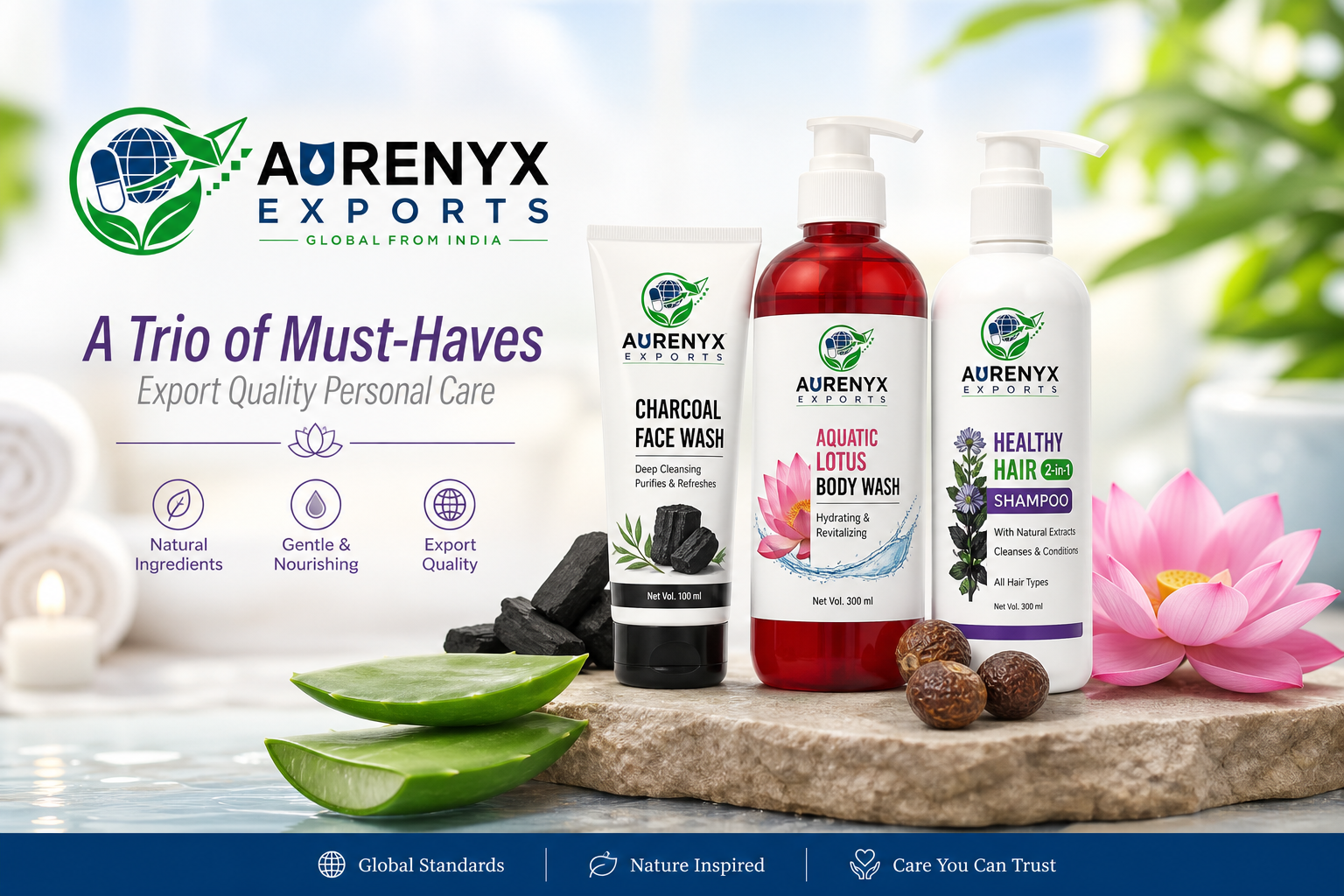 Aurenyx Exports — Personal Care Trio
