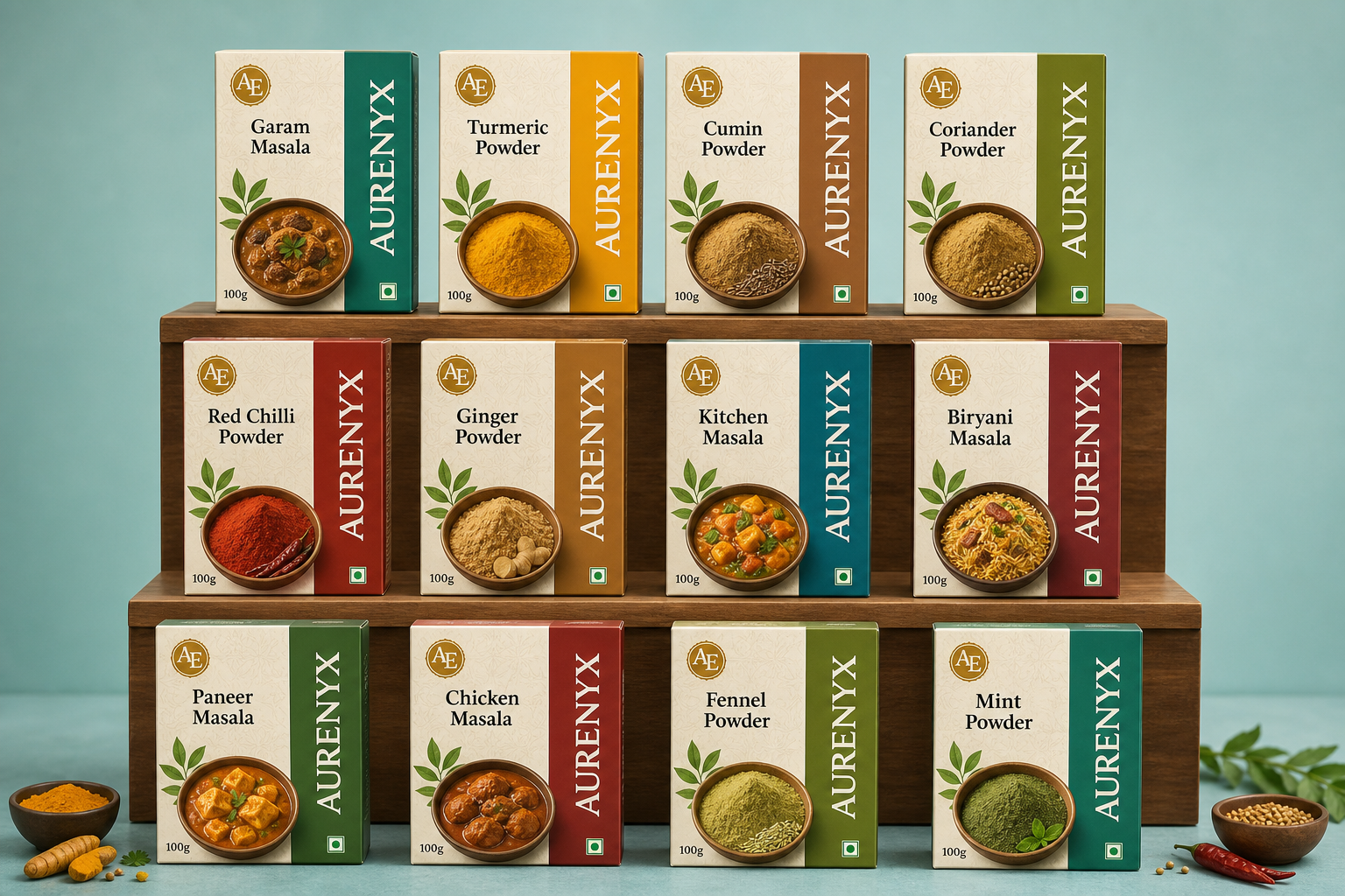 Aurenyx Exports — Full Spice Box Range